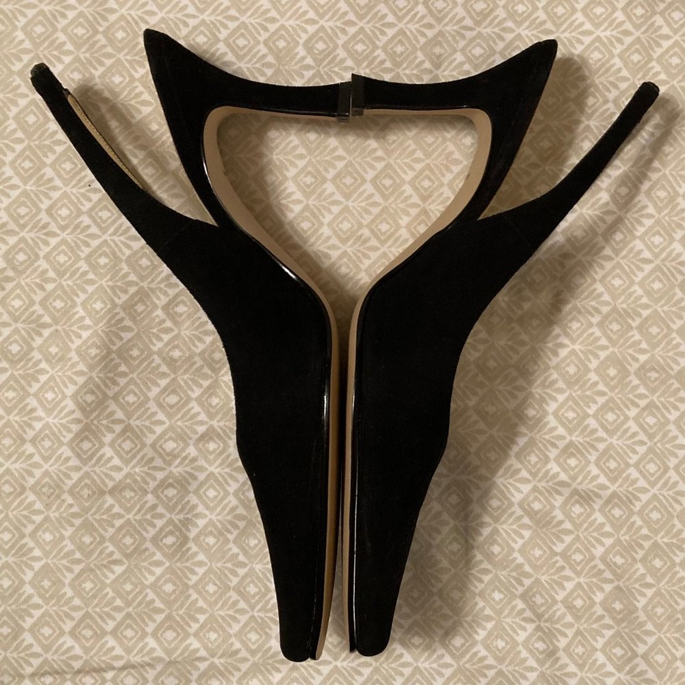 Black Suede Sling-backs Square Toe Karen Scott NWOB Size 8.5M - Picture 9 of 13